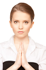 Image showing praying teenage girl