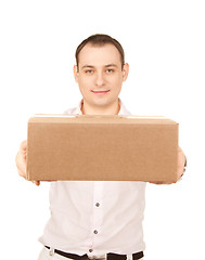 Image showing businessman with parcel