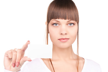 Image showing woman with business card