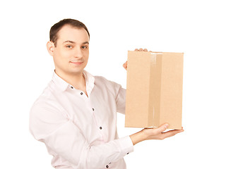 Image showing businessman with parcel