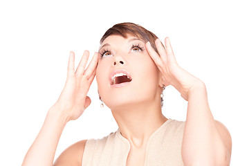 Image showing surprised woman face