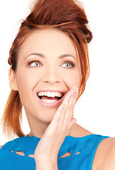 Image showing surprised woman face