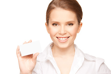 Image showing woman with business card