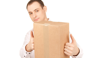 Image showing businessman with parcel