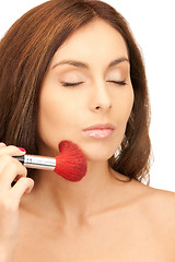 Image showing lovely woman with brush