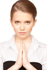 Image showing praying teenage girl