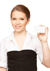 Image showing woman with business card