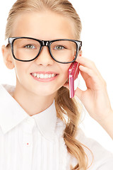 Image showing happy girl with cell phone