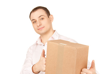 Image showing businessman with parcel