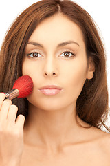 Image showing lovely woman with brush