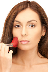 Image showing lovely woman with brush