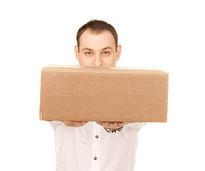 Image showing businessman with parcel