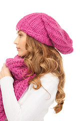 Image showing beautiful woman in winter hat