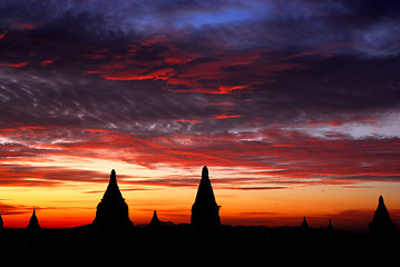 Image showing Bagan sunrise