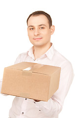 Image showing businessman with parcel