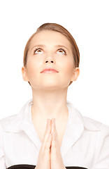 Image showing praying teenage girl