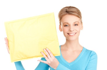 Image showing businesswoman with parcel