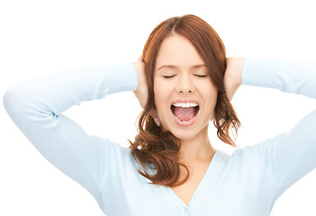 Image showing screaming woman