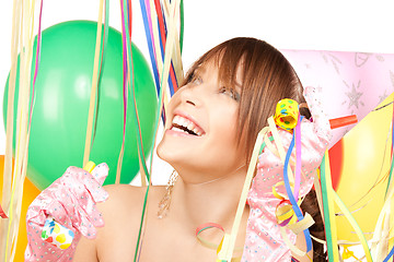 Image showing party girl with balloons