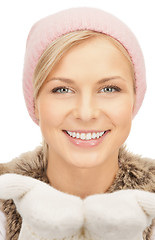 Image showing beautiful woman in winter hat