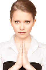 Image showing praying teenage girl