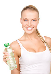 Image showing beautiful woman with bottle of water