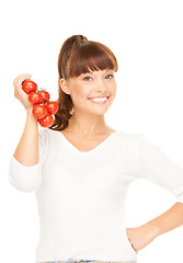 Image showing woman with ripe tomatoes
