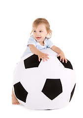 Image showing baby boy with soccer ball