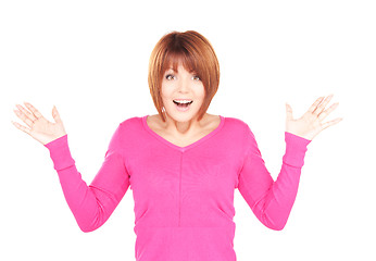 Image showing surprised woman