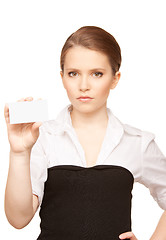 Image showing woman with business card