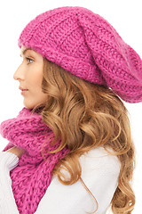 Image showing beautiful woman in winter hat