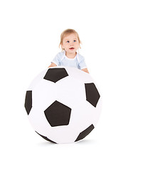 Image showing baby boy with soccer ball