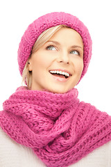 Image showing beautiful woman in winter hat