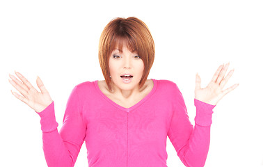 Image showing surprised woman