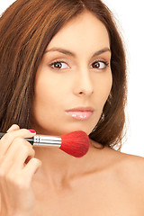 Image showing lovely woman with brush