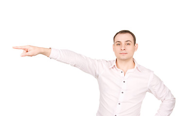 Image showing businessman pointing his finger