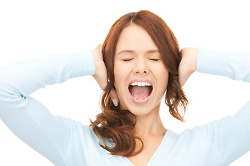 Image showing screaming woman