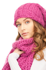 Image showing beautiful woman in winter hat