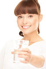 Image showing woman with glass of water