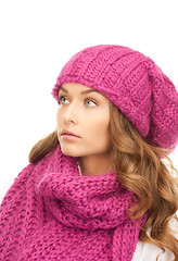 Image showing beautiful woman in winter hat 