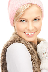 Image showing beautiful woman in winter hat