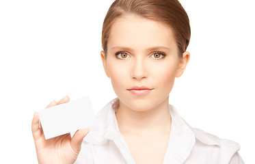 Image showing woman with business card