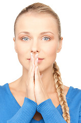 Image showing praying businesswoman