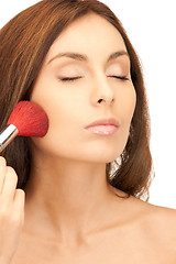 Image showing lovely woman with brush