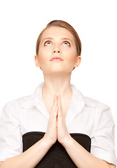 Image showing praying teenage girl