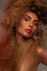 Image showing lovely woman with fasionable hair