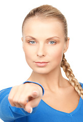 Image showing businesswoman pointing her finger