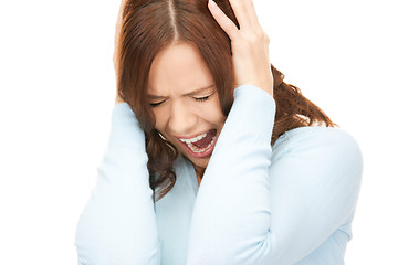 Image showing screaming woman