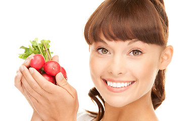 Image showing beautiful housewife with radish