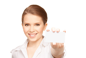 Image showing woman with business card